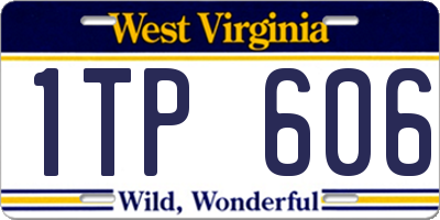 WV license plate 1TP606