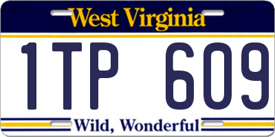 WV license plate 1TP609