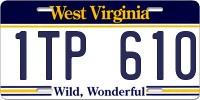 WV license plate 1TP610