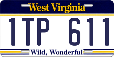 WV license plate 1TP611