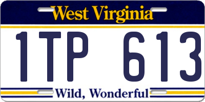 WV license plate 1TP613