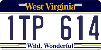 WV license plate 1TP614