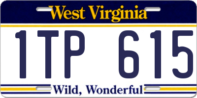 WV license plate 1TP615