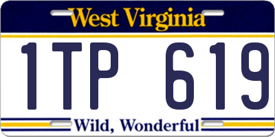 WV license plate 1TP619