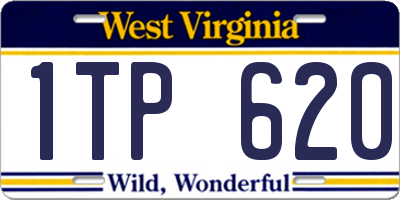 WV license plate 1TP620