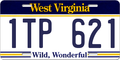 WV license plate 1TP621
