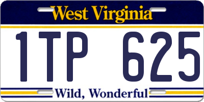 WV license plate 1TP625
