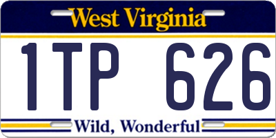 WV license plate 1TP626