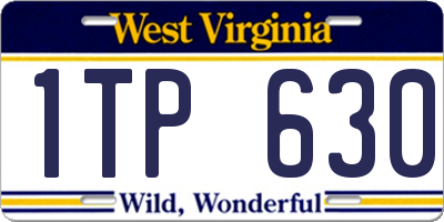 WV license plate 1TP630
