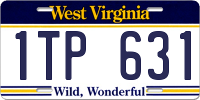 WV license plate 1TP631