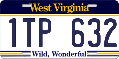 WV license plate 1TP632