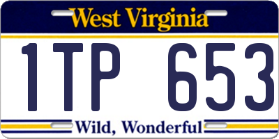 WV license plate 1TP653