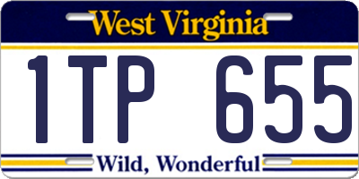 WV license plate 1TP655