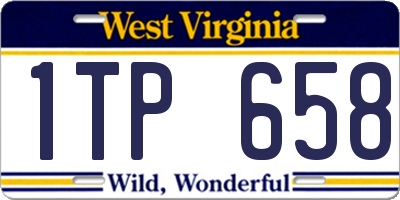 WV license plate 1TP658