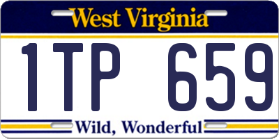 WV license plate 1TP659