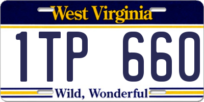 WV license plate 1TP660