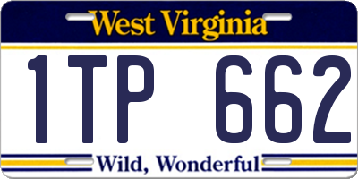 WV license plate 1TP662