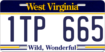 WV license plate 1TP665