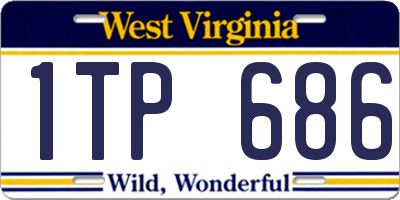 WV license plate 1TP686
