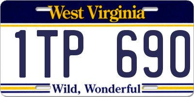 WV license plate 1TP690