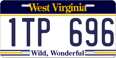 WV license plate 1TP696
