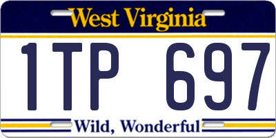 WV license plate 1TP697