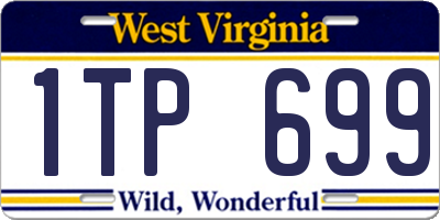 WV license plate 1TP699