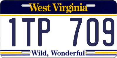 WV license plate 1TP709