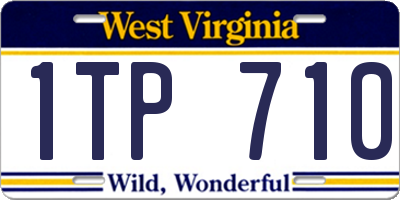 WV license plate 1TP710