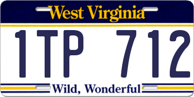 WV license plate 1TP712