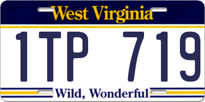 WV license plate 1TP719