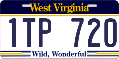 WV license plate 1TP720