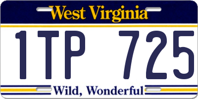 WV license plate 1TP725