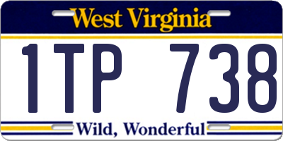 WV license plate 1TP738
