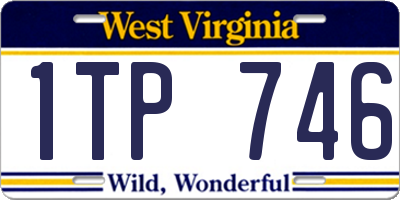 WV license plate 1TP746