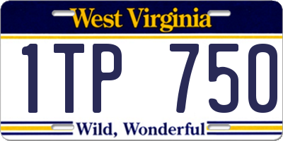 WV license plate 1TP750