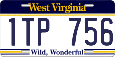WV license plate 1TP756