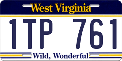 WV license plate 1TP761