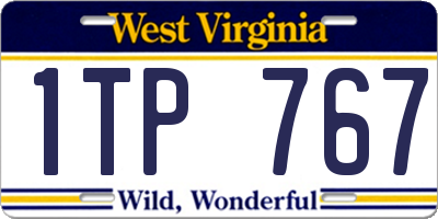 WV license plate 1TP767