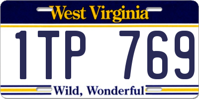 WV license plate 1TP769