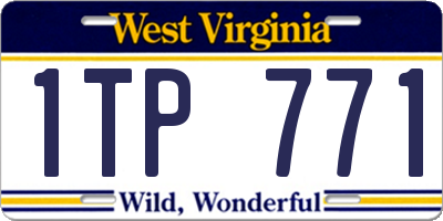 WV license plate 1TP771