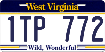WV license plate 1TP772