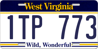 WV license plate 1TP773