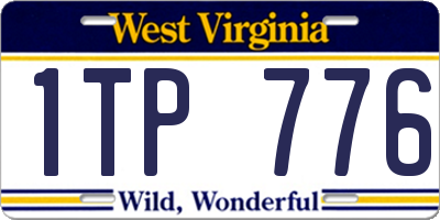 WV license plate 1TP776