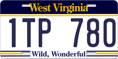 WV license plate 1TP780