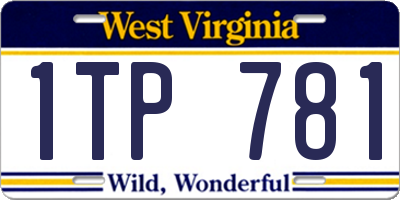 WV license plate 1TP781
