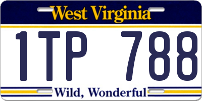 WV license plate 1TP788