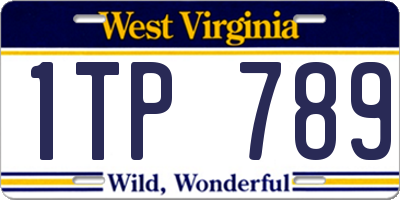 WV license plate 1TP789