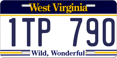 WV license plate 1TP790