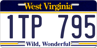 WV license plate 1TP795